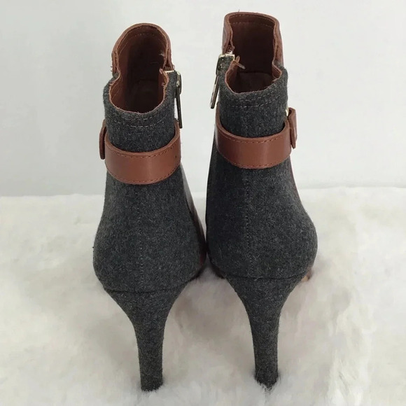 Antonio Milani Women’s Knight Lee Leather & Wool Heeled Ankle Boot Size 7.5 - Picture 5 of 11